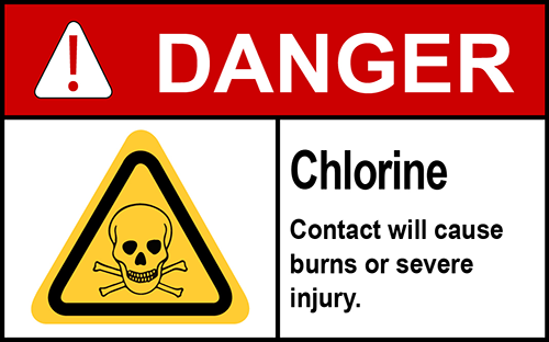 Danger Chlorine Sign Image