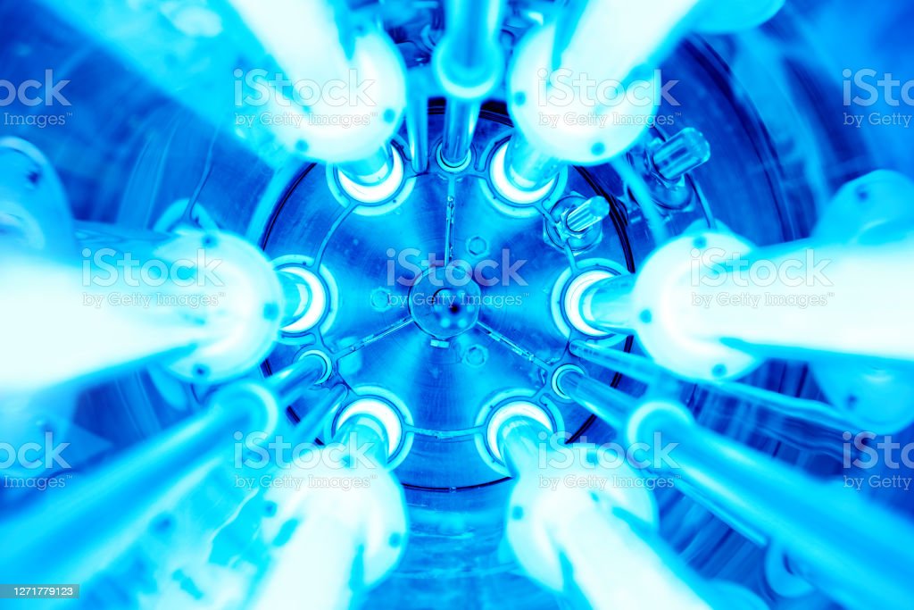 Illuminated Ultraviolet Light Bulbs Image